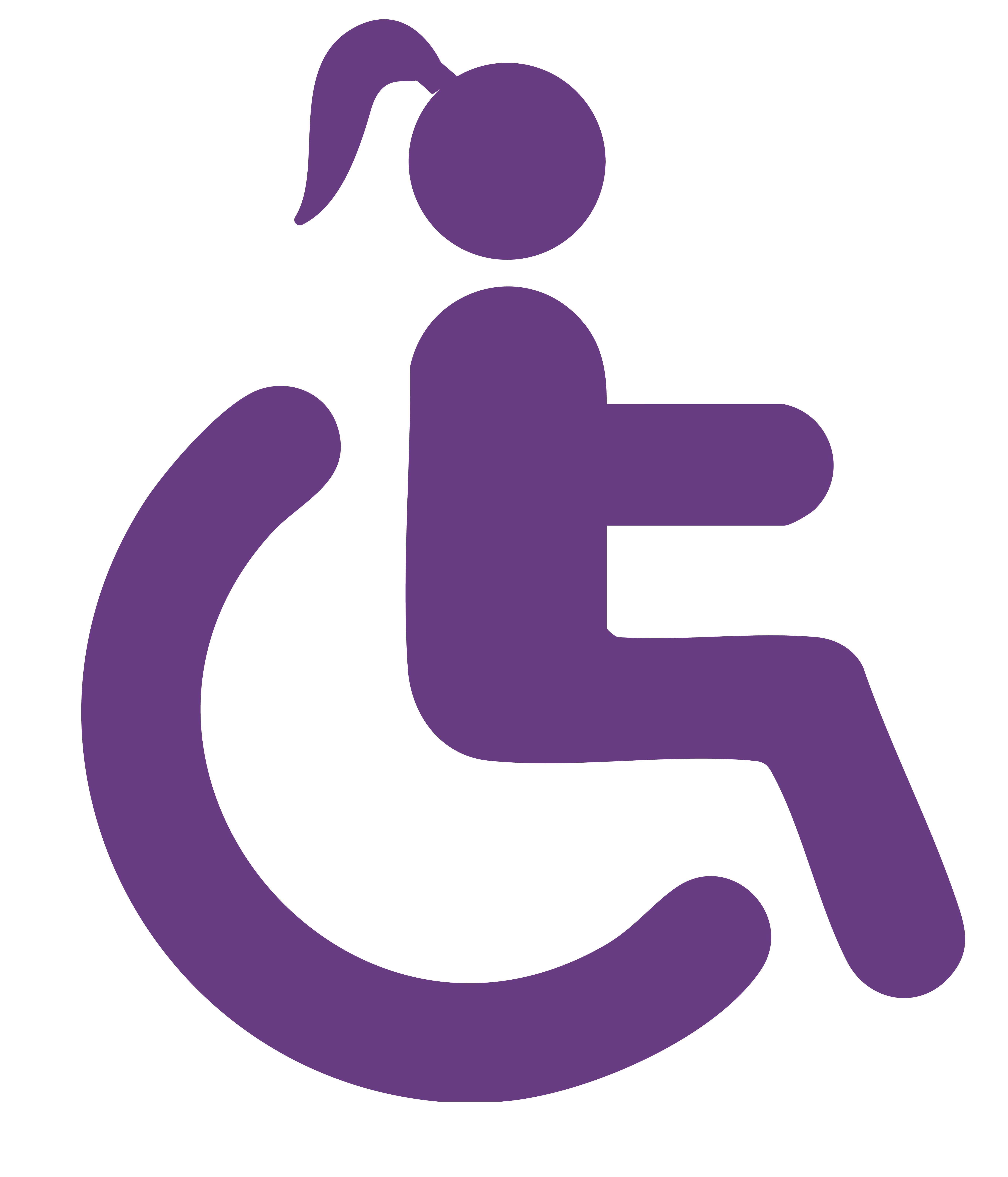 Icona accessibilitat dona amb cadira de rodes